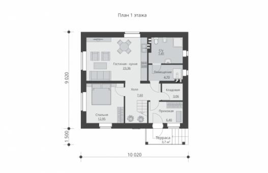 Проект удобного двухэтажного дома