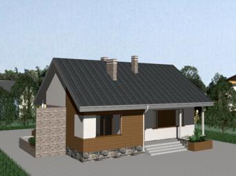 Проект дома с уютной террасой